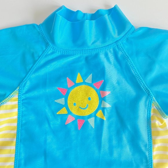 UV Skinz UPF 50+ Rash Guard Stripes and Sun Print size 2T - Picture 4 of 7